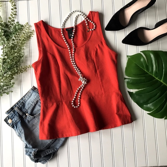 Ann Taylor Tops - Ann Taylor Red peplum Blouse